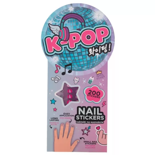 K-POP körömmatrica, 200 db-os, CoolPack K-Pop, világos