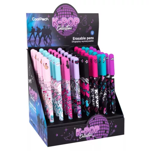 K-POP radírozható golyóstoll, kupakos, CoolPack K-Pop Collection, többféle