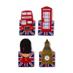 London mágneses könyvjelző, 4 db/csomag