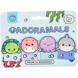   Tengeri állatok mágneses könyvjelző, 4 db/csomag, Édes Állatok - ADORAMALS