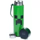 Minecraft mintás rozsdamentes acél thermo palack, digitális hőmérővel, 450 ml, Minecraft Creeper