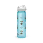 Pusheen cicás kulacs, 600ml, Pusheen macska lufikkal, kék