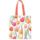 Tulipán mintás bevásárlótáska, 40x38cm