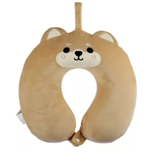 Kutyás utazópárna, nyakpárna, memory foam, plüss RELAXEAZZZ, Shiba Inu kutya, Édes Állatok - ADORAMALS