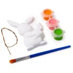 Húsvéti kreatív szett, festhető függődísz, húsvéti nyuszi vagy tojás, Springtime