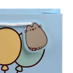 Pusheen cicás ajándéktáska, 33x26x12cm, nagy, macska lufikkal