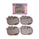 Pusheen cicás poháralátét szett, 4 db, parafa