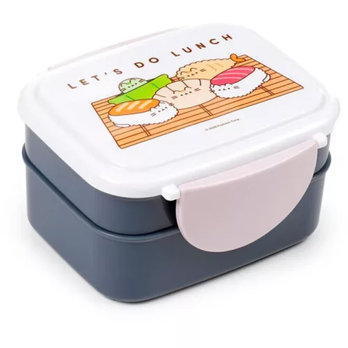 Pusheen cicás ételhordó, uzsonnás doboz szett, Bento, Sushi Club