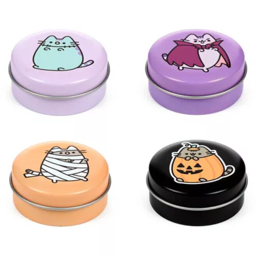 Pusheen cicás ajakbalzsam tégelyben, Halloweeni Pusheen Macska, 4 féle