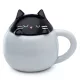 Cicás bögre fedéllel, kerámia, 450ml, Feline Fine Macska