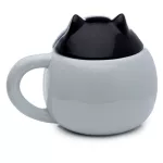 Cicás bögre fedéllel, kerámia, 450ml, Feline Fine Macska