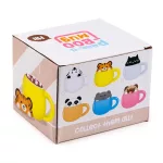 Cicás bögre fedéllel, kerámia, 450ml, Feline Fine Macska