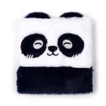Pandás napló, 16x15cm, plüss borítóval, vonalas, Susu, a panda