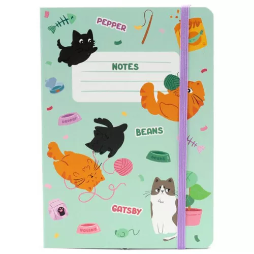 Cicás notesz, A/5, vonalas, Beans és Társai - Macskák