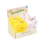 Nyuszis és csibés napló kulccsal, A/7, plüss borítóval, vonalas, Springtime