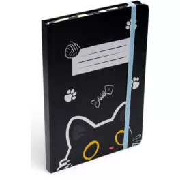   Cicás notesz, A/5, vonalas, 60 lapos, Lucky, a fekete macska