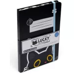 Cicás notesz, A/5, vonalas, 60 lapos, Lucky, a fekete macska
