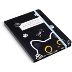 Cicás notesz, A/5, vonalas, 60 lapos, Lucky, a fekete macska