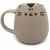 Pusheen cicás bögre, kerámia, szürke, Pusheen macska formájú