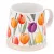 Tulipán mintás bögre, kerámia, 9x13cm, 420ml