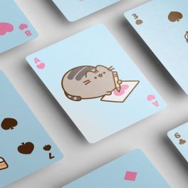 Francia kártya, póker kártya, 54 lapos, Pusheen cicás