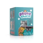 3D telefondísz, öntapadós, Édes Állatok ADORAMALS (axolotl, lajhár, kapibara, macska)