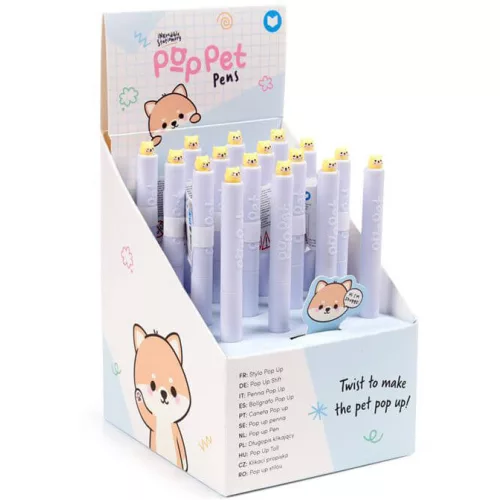 Kutyás toll kiugró figurával, Édes Állatok - Shiba Inu kutya