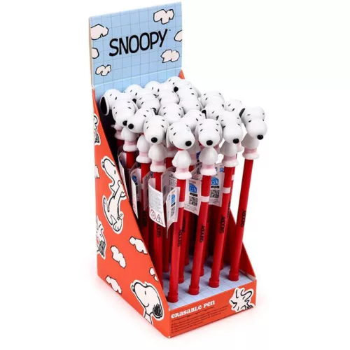 Radírozható zseléstoll, kék, tinta, Snoopy Peanuts
