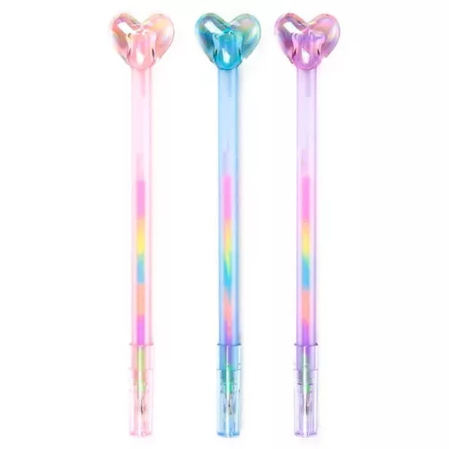 Szivecskés, szivárvány színű toll, Amore