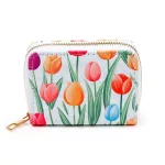 Tulipán mintás pénztárca, 9x11x2,5cm