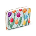 Tulipán mintás pénztárca, 9x11x2,5cm