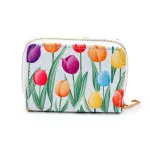 Tulipán mintás pénztárca, 9x11x2,5cm