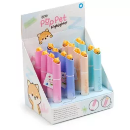   Szövegkiemelő toll kiugró figurával, Shiba Inu Kutya, Édes Állatok - ADORAMALS