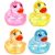 Glitteres, nyomogatható gumikacsák, antistressz játék, 5,5x4cm, többféle