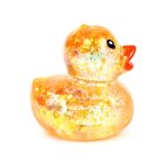 Glitteres, nyomogatható gumikacsák, antistressz játék, 5,5x4cm, többféle