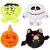 Pattogó plüss labda, halloweeni figurák, kísérteties Spooky, többféle