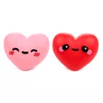Szivecskés nyomogatható antistressz játék, 8x7x5x4,5cm, 2 féle