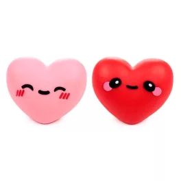   Szivecskés nyomogatható antistressz játék, 8x7x5x4,5cm, 2 féle