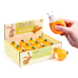   Húsvéti nyomogatható antistressz játék, répából kiugró nyuszi, Springtime