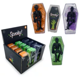   Slime, csontváz koporsóban, kísérteties Spooky, többféle változat