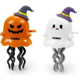   Halloweeni felhúzhatós táncoló játék, szellem, kísérteties Spooky, kétféle változat