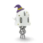 Halloweeni felhúzhatós táncoló játék, szellem, kísérteties Spooky, kétféle változat