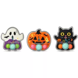   Halloweeni vizes, nyomogatós ügyességi játék, kísérteties Spooky, háromféle változat (macska, szellem, tök)
