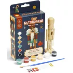 Mini karácsonyi kreatív szett, csináld magad festhető dekoráció, diótörő figura