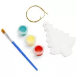 Mini karácsonyi kreatív szett, csináld magad festhető karácsonyfadísz, télapó vagy karácsonyfa