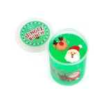 Slime 7cm-es műanyag palackban, karácsonyi figurával, 4 féle változat