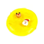 Slime 7cm-es műanyag palackban, karácsonyi figurával, 4 féle változat