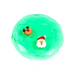 Slime 7cm-es műanyag palackban, karácsonyi figurával, 4 féle változat