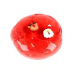 Slime 7cm-es műanyag palackban, karácsonyi figurával, 4 féle változat