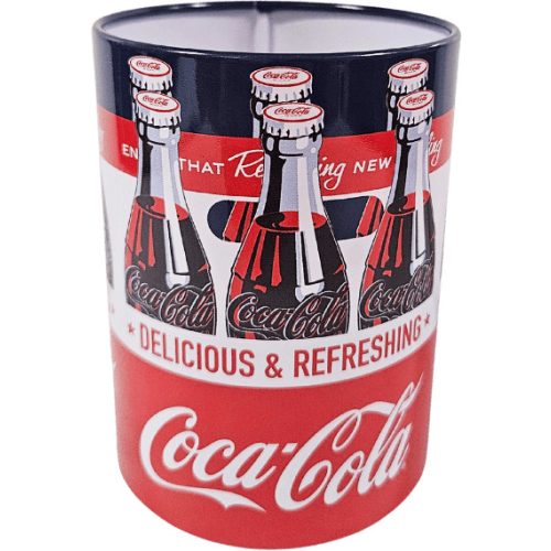 Asztali ceruzatartó, fém, Coca-Cola 